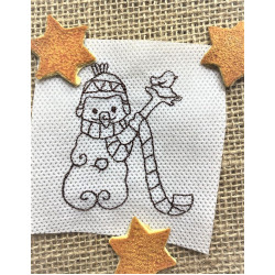 Stickdatei - Schneemann Alphabet Buchstabe K